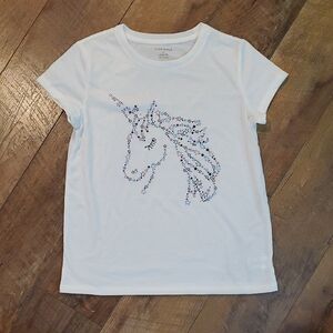 Sparkling Unicorn Kids Tee - White